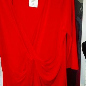 Midi red dress